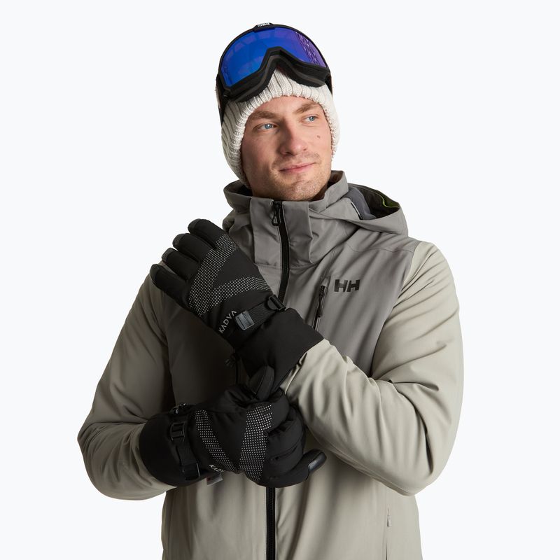 Ръкавици за ски KADVA Mountain Flow Pro кожа 3M Thinsulate черен