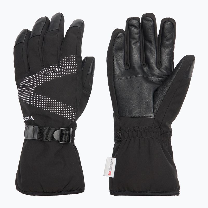 Ръкавици за ски KADVA Mountain Flow Pro кожа 3M Thinsulate черен 7