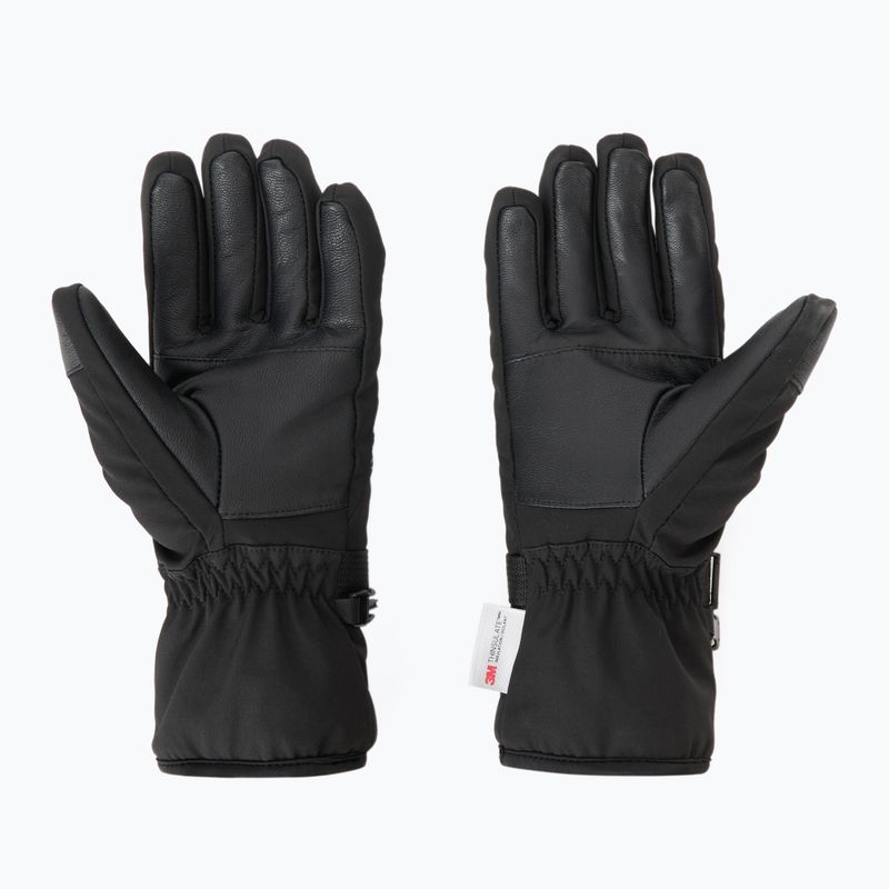 Дамски ски ръкавици KADVA Mountain Flow Pro кожа 3M Thinsulate черен 3