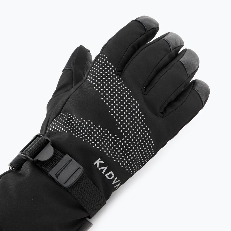 Дамски ски ръкавици KADVA Mountain Flow Pro кожа 3M Thinsulate черен 4