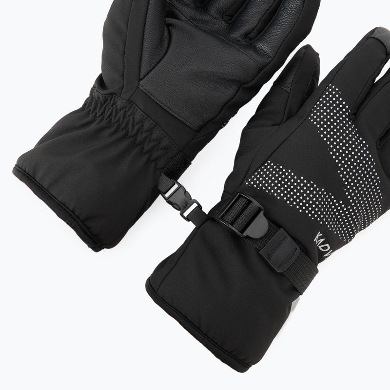 Дамски ски ръкавици KADVA Mountain Flow Pro кожа 3M Thinsulate черен 6