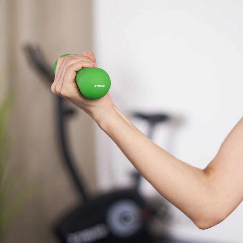 XTREXO неопренов дъмбел TX0-B4M008 1 кг зелен 6