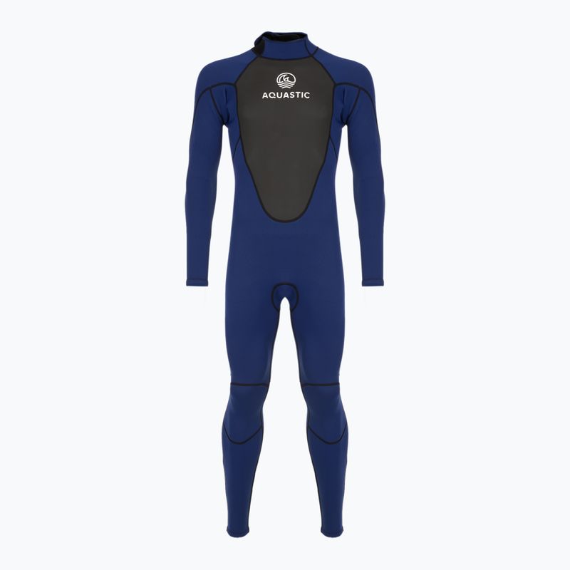 Мъжки неопренов костюм за сърфинг AQUASTIC 3/2 mm WAVEY 3/2 navy blue 11