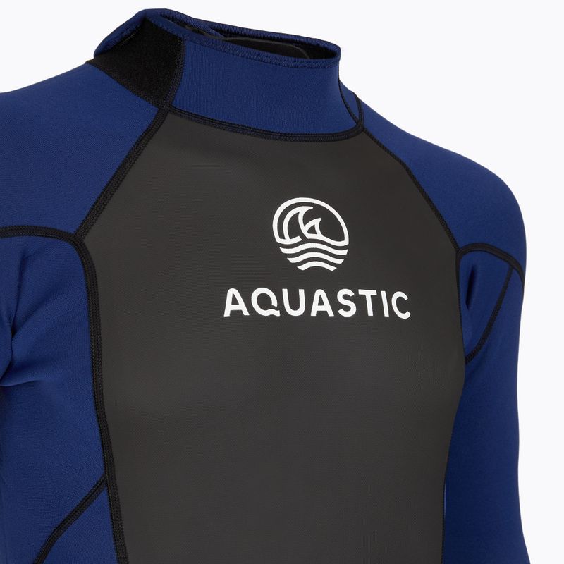 Мъжки неопренов костюм за сърфинг AQUASTIC 3/2 mm WAVEY 3/2 navy blue 13