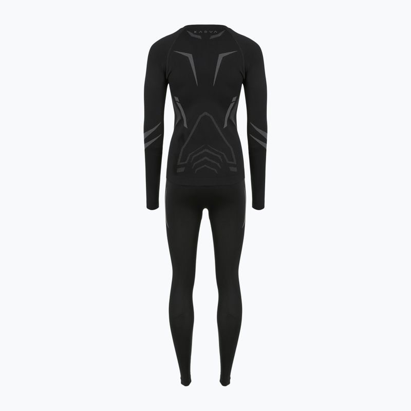 Дамски комплект термоактивно бельо KADVA ALPINESTEP COOLMAX THERMAL PRO DRY безшевен черен 12