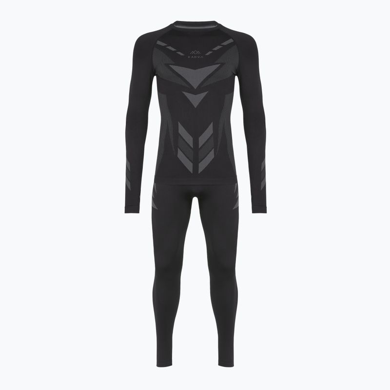 Мъжки комплект термоактивно бельо KADVA ALPINESTEP THERMO LIGHT PLUS безшевен черен 8