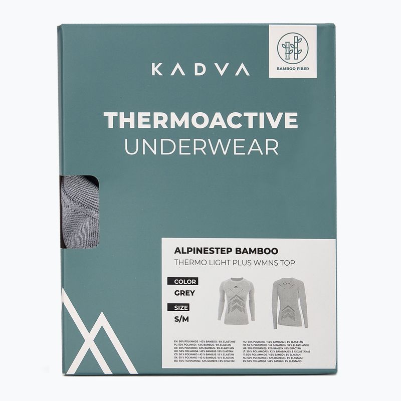 Дамски термоактивен суитшърт KADVA ALPINESTEP BAMBOO THERMO LIGHT PLUS grey 10