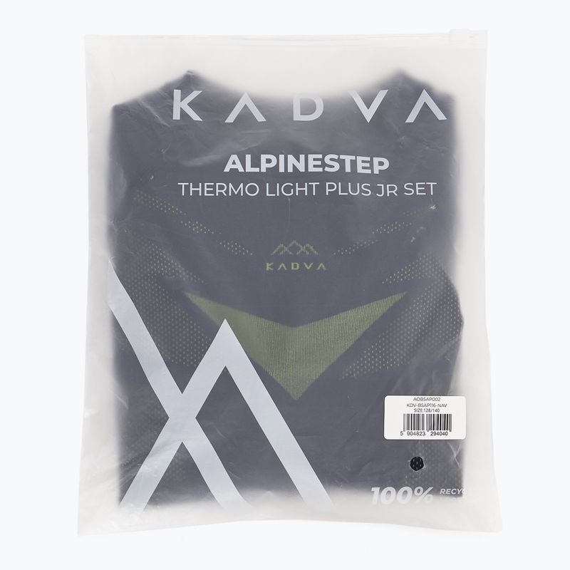 Детски комплект термоактивно бельо KADVA ALPINESTEP THERMO LIGHT PLUS безшевен тъмносин 12