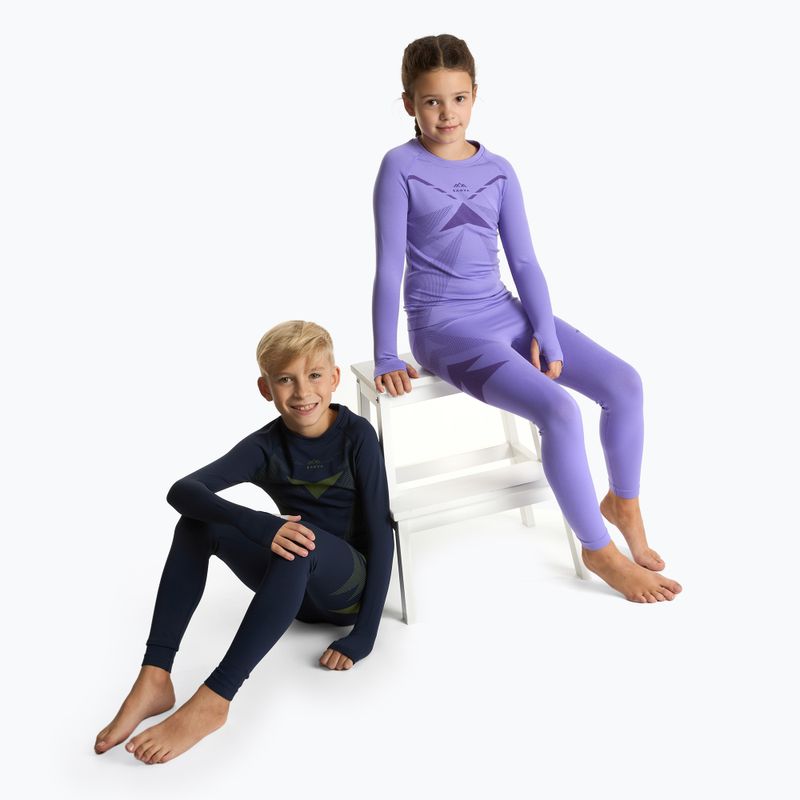 Детски комплект термобельо KADVA ALPINESTEP THERMO LIGHT PLUS purple 9