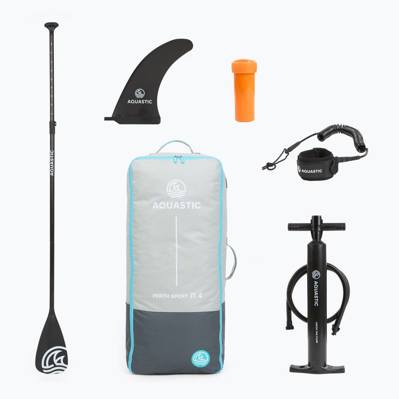 Комплект надуваема дъска SUP AQUASTIC Perth Sport 11'4" MSL allround green 17