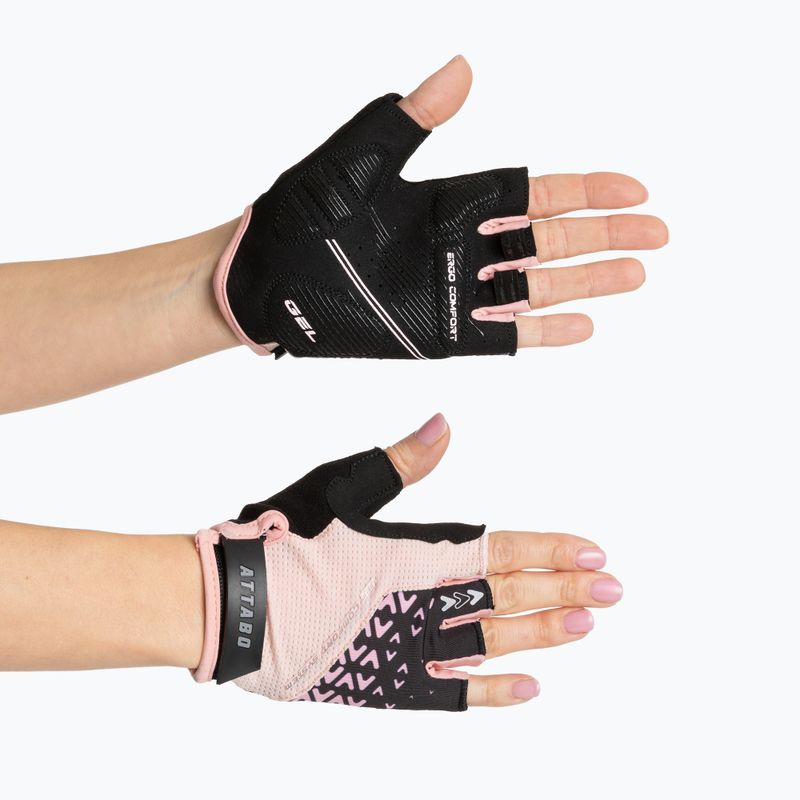 Дамски ръкавици за колоездене ATTABO Vito WMNS gel shock proof pink/black 4