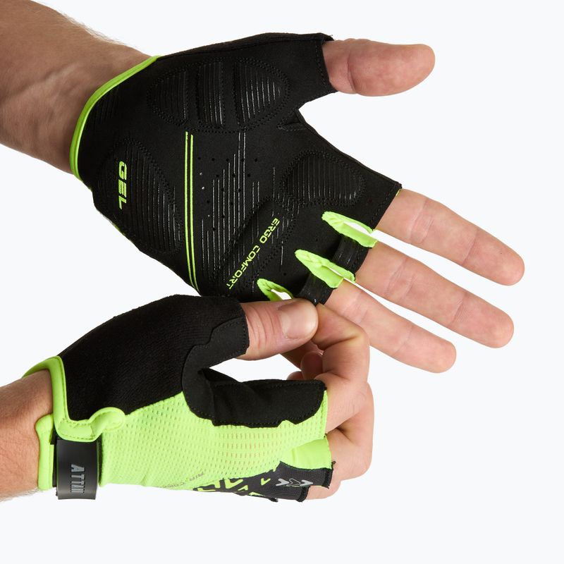 Велосипедни ръкавици ATTABO Vito gel shock proof lime/black 2