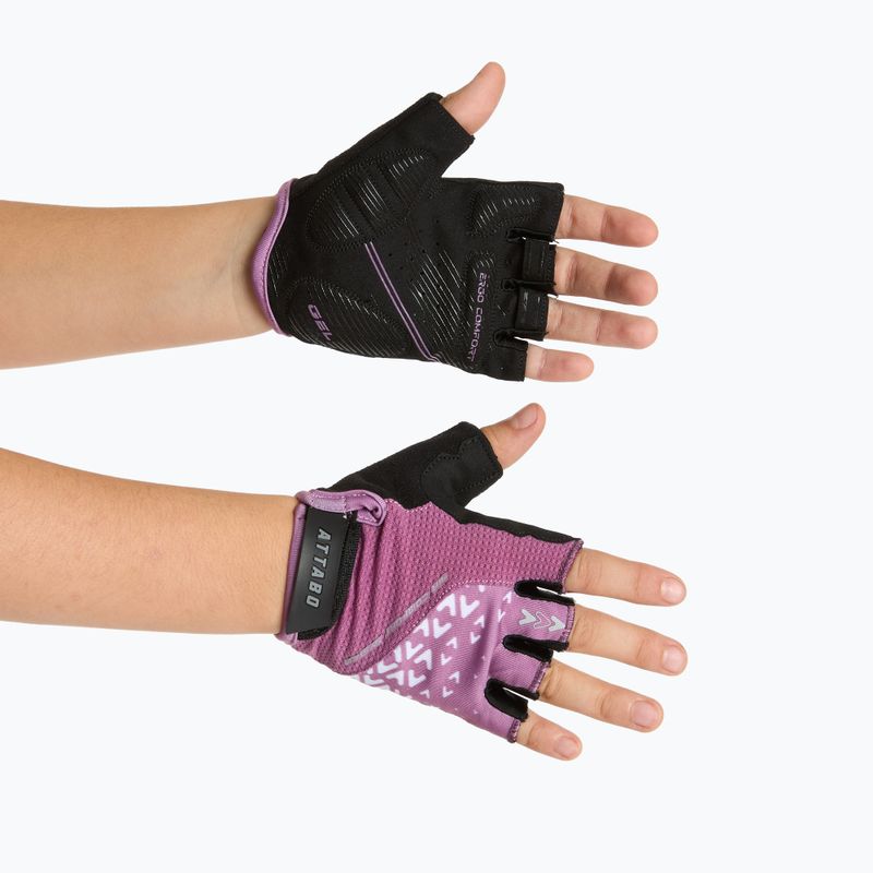 Детски ръкавици за колоездене ATTABO Vito JRG с гел, устойчиви на удар, розово/черно 4