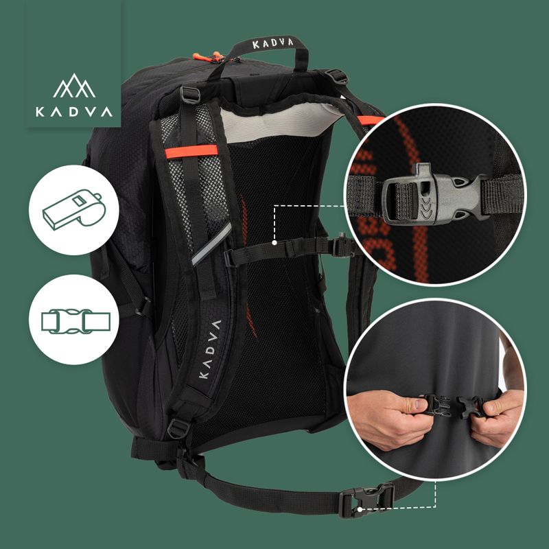 KADVA Aventura 22 л туристическа раница черна 21
