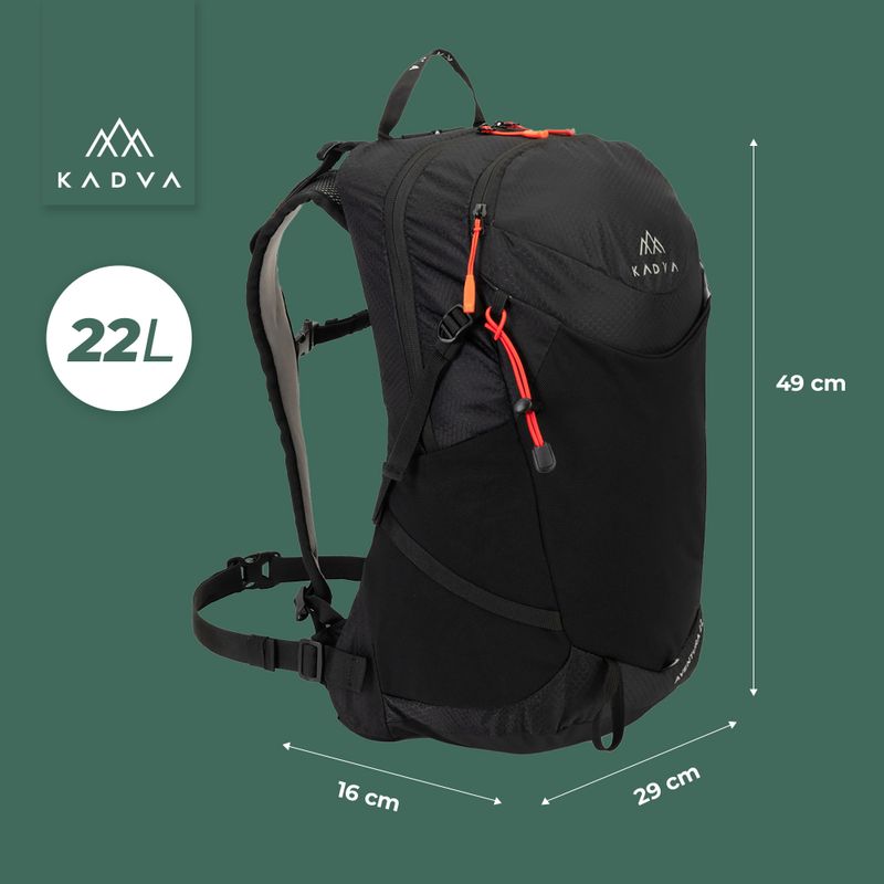 KADVA Aventura 22 л туристическа раница черна 22