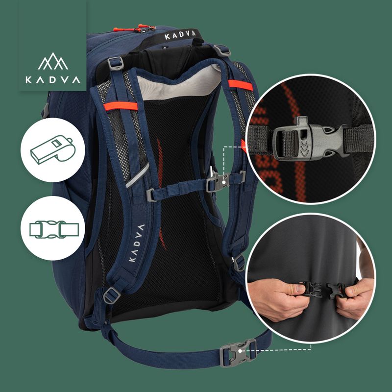 Туристическа раница KADVA Aventura 22 л стоманено синьо 28
