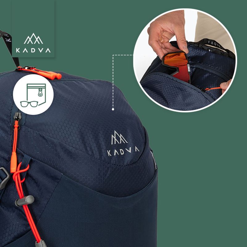 KADVA Aventura 22 л туристическа раница стоманено синьо 29