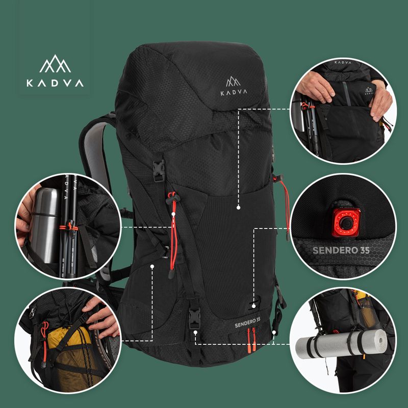 Туристическа раница KADVA Sendero 35 л черна 22
