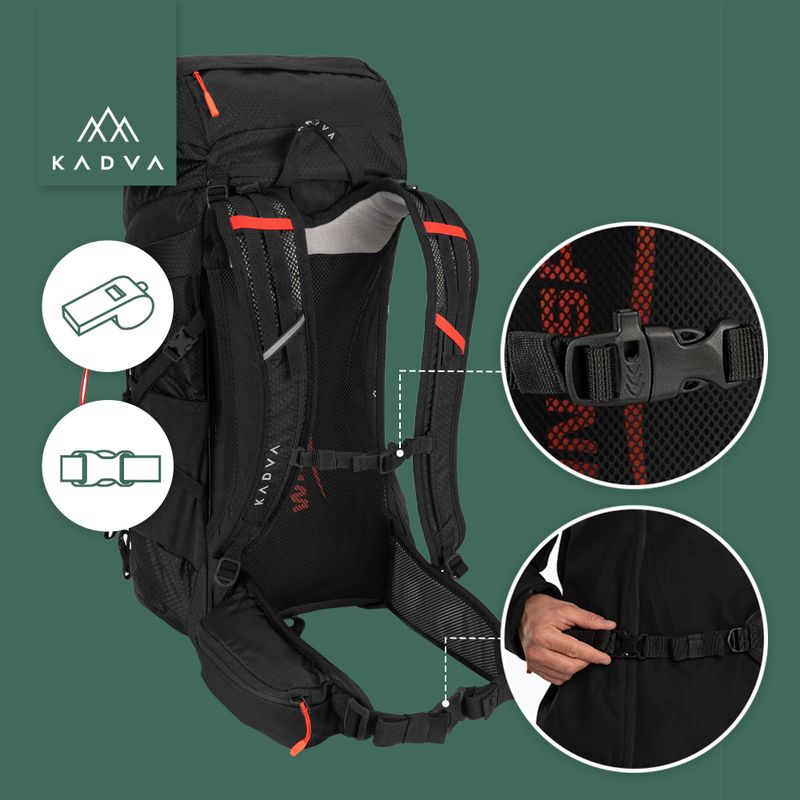 Туристическа раница KADVA Sendero 35 л черна 27