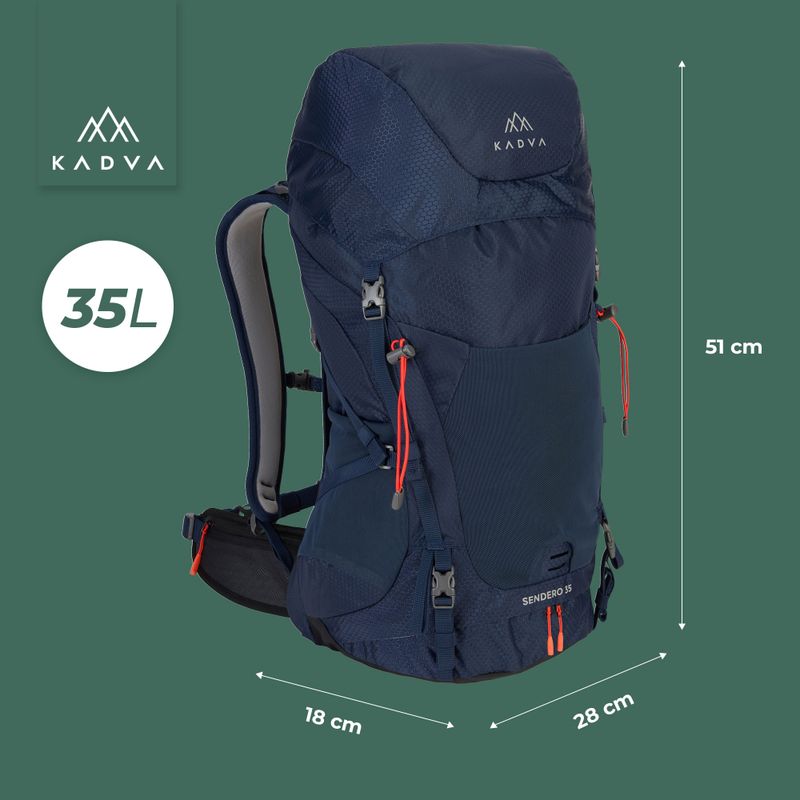 Туристическа раница KADVA Sendero 35 л стоманено синьо 23