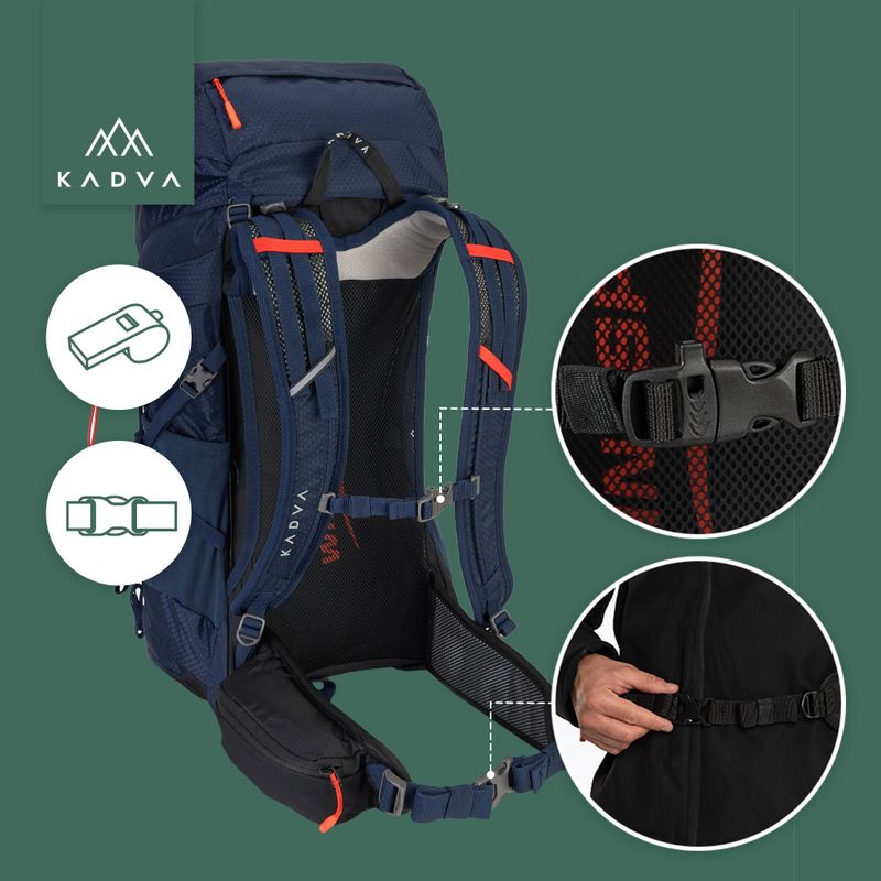 Туристическа раница KADVA Sendero 35 л стоманено синьо 24
