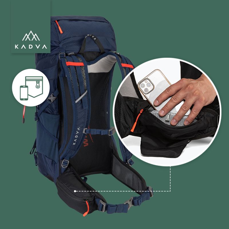 Туристическа раница KADVA Sendero 35 л стоманено синьо 25