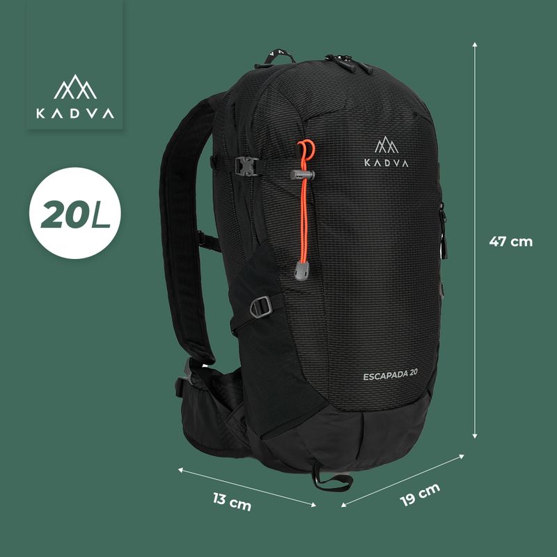KADVA Escapada 20 л туристическа раница черна 18