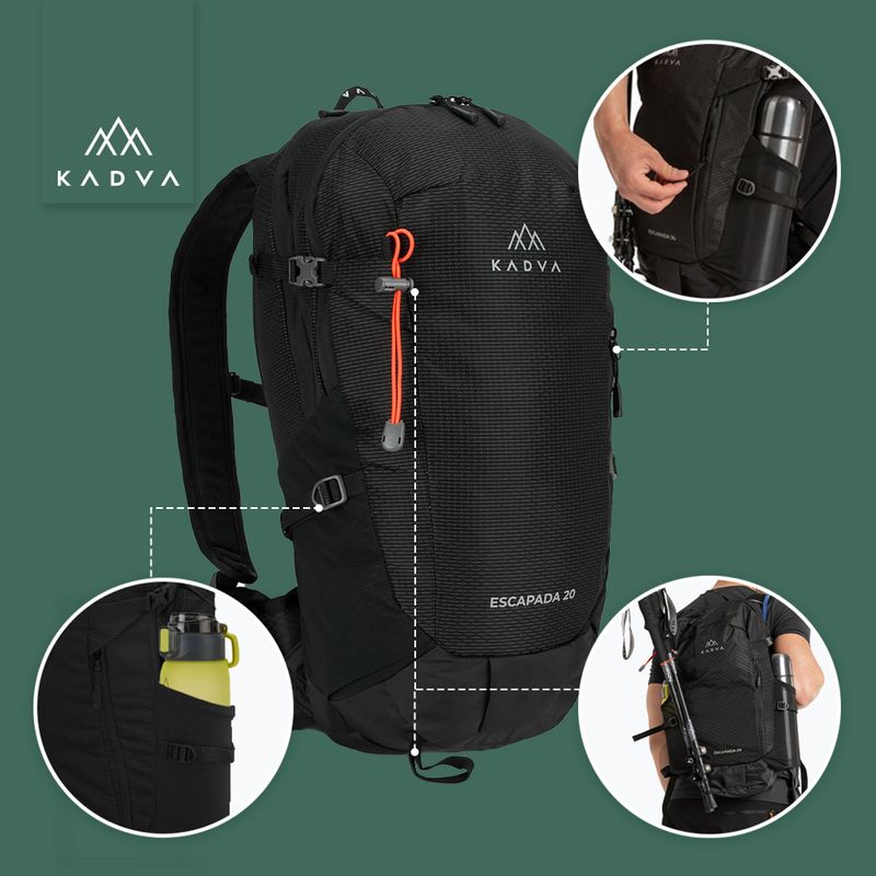 Туристическа раница KADVA Escapada 20 л черна 20