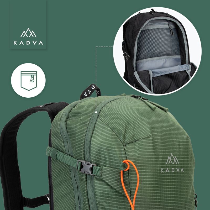 Туристическа раница KADVA Escapada 20 л зелена 16