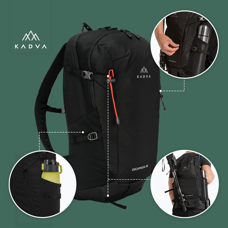 Туристическа раница KADVA Escapada 30 л черна 25