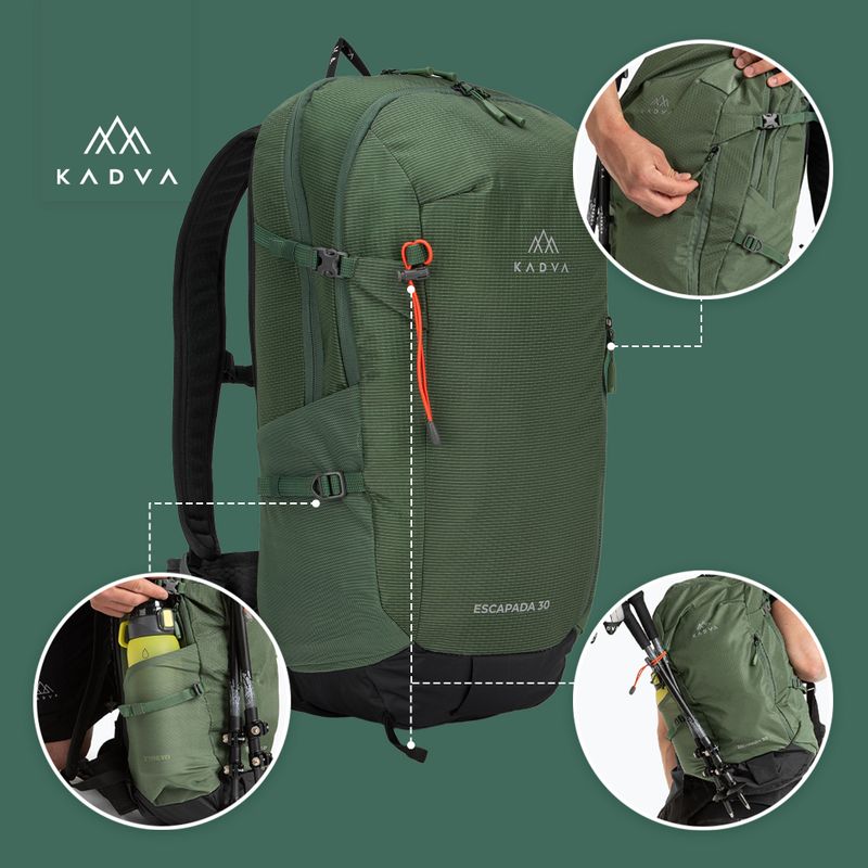 KADVA Escapada туристическа раница 30 л зелена 26