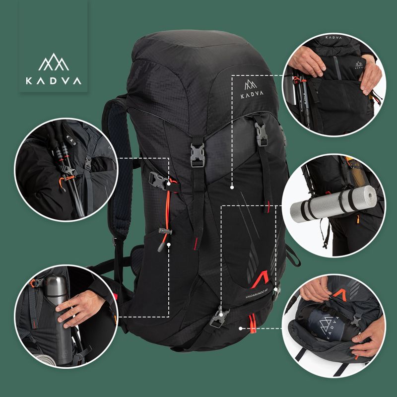 Туристическа раница KADVA Vagabundo 40 л черна 24