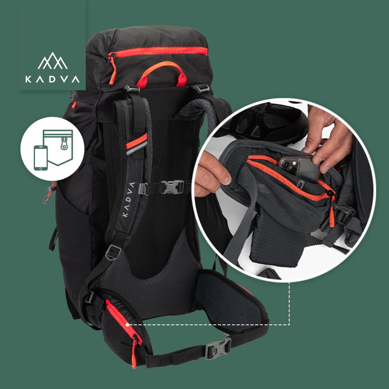 KADVA Раница Vagabundo 40 л черна 26