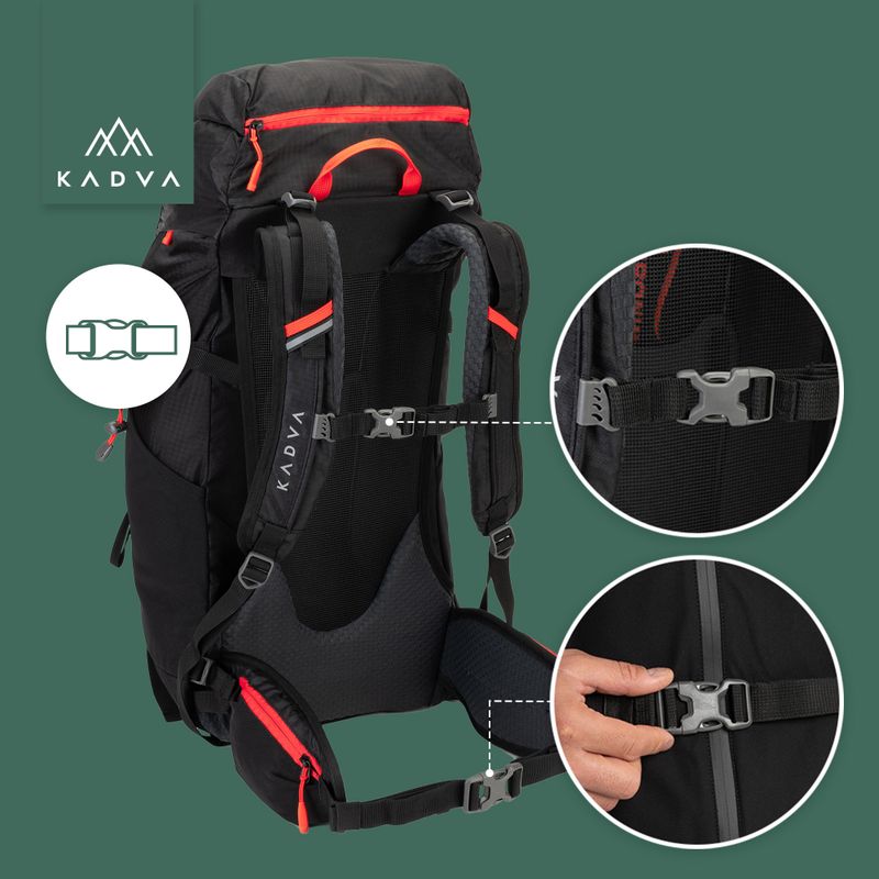 Туристическа раница KADVA Vagabundo 40 л черна 28