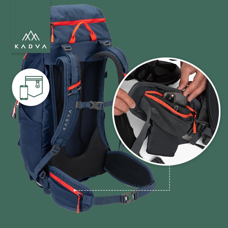 KADVA Раница Vagabundo 40 л, синя 29