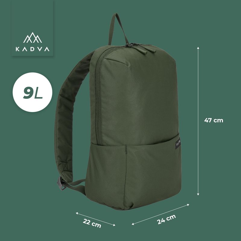 KADVA CityQuest 9 л зелена градска раница 7