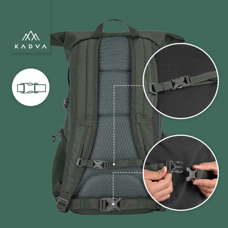 KADVA CityQuest 22 л зелена градска раница 22