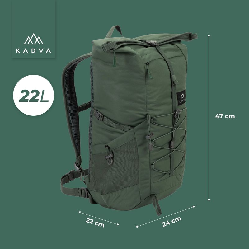 KADVA CityQuest 22 л зелена градска раница 24