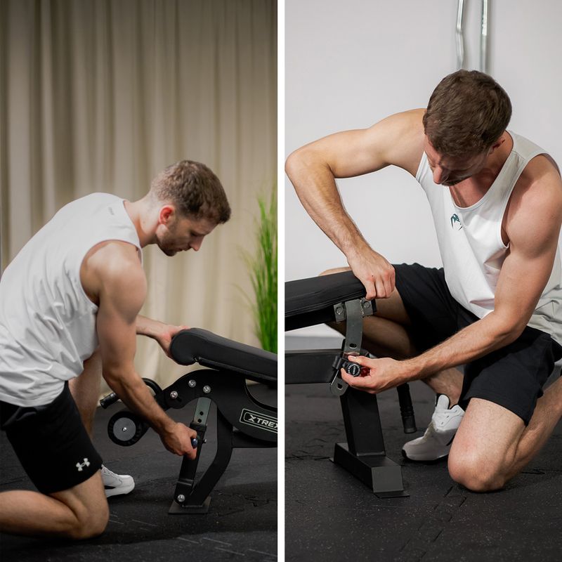 Регулируема тренировъчна пейка XTREXO B750, черна 12