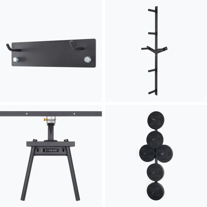 Стенна клетка TREXO Mercury с пейка и стойка за плочи черна 8