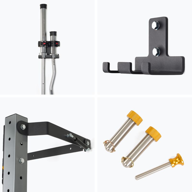 Стенна клетка TREXO Mercury с пейка и стойка за плочи черна 9