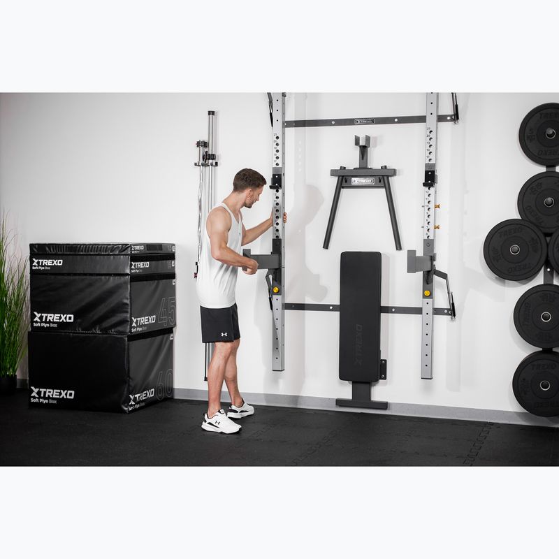 Стенна клетка TREXO Mercury с пейка и стойка за плочи черна 11