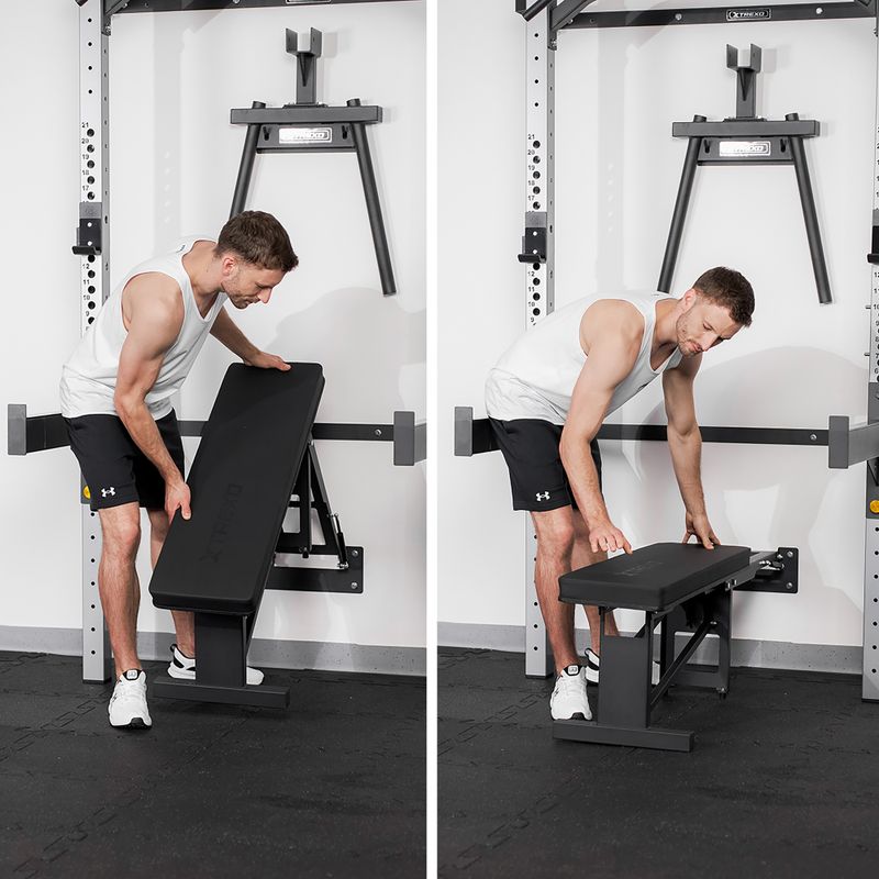 Стенна клетка TREXO Mercury с пейка и стойка за плочи черна 12