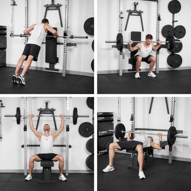 Стенна клетка TREXO Mercury с пейка и стойка за плочи черна 14