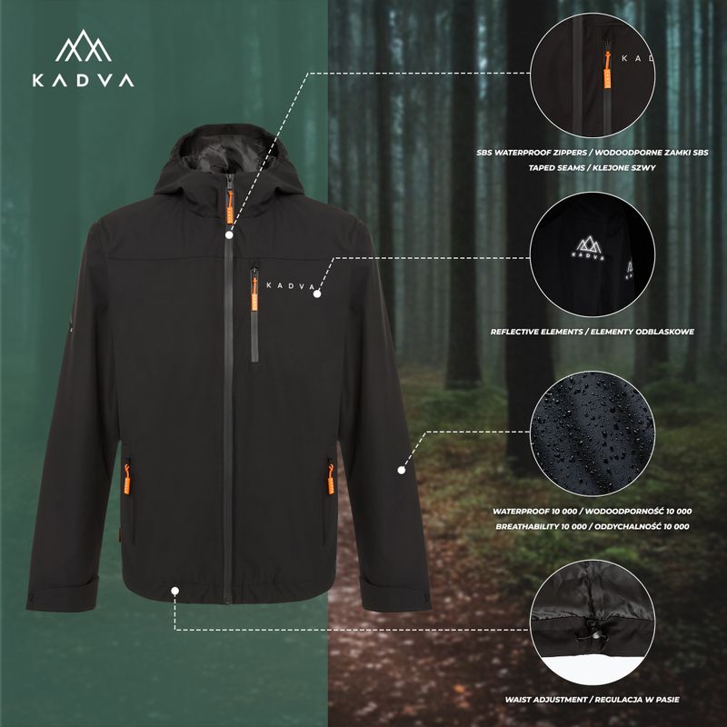 Мъжко дъждобран KADVA Forest черен 22