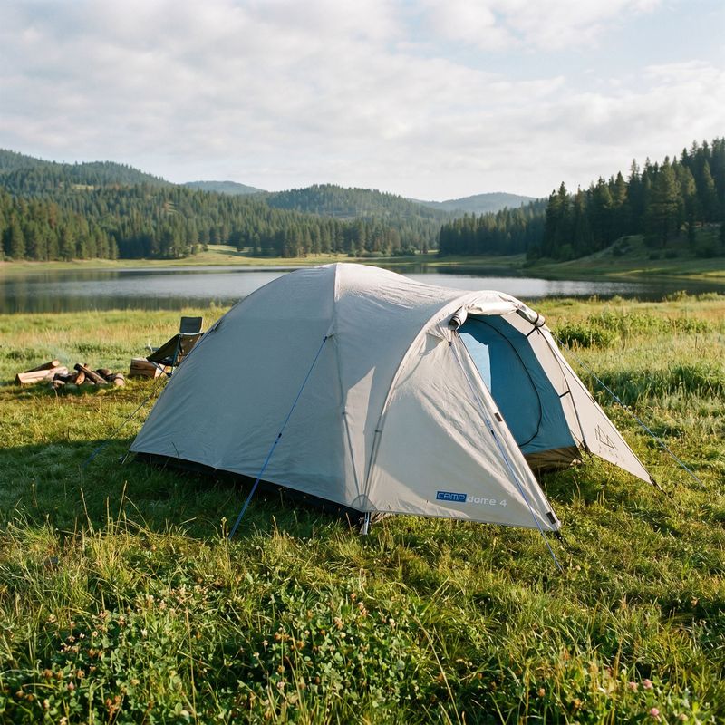 Палатка за къмпинг 4-местна KADVA CAMPdome 4 grey 8