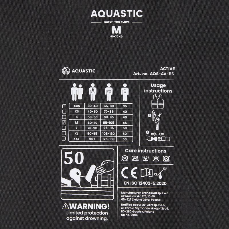 AQUASTIC Active 50N жилетка за спускане с въже, черна 6