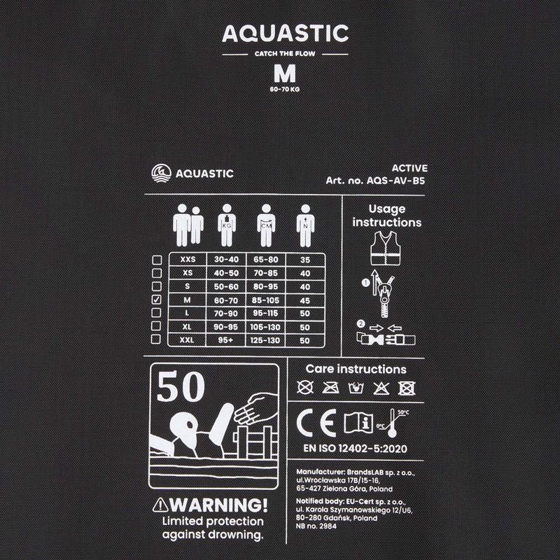 AQUASTIC Active 50N жълта предпазна жилетка 7