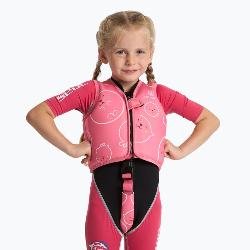 Детска спасителна жилетка AQUASTIC Junior pink 2