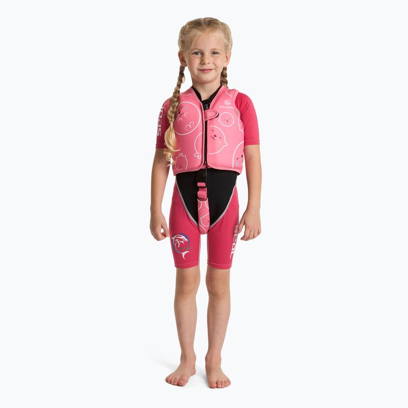 Детска спасителна жилетка AQUASTIC Junior pink 3